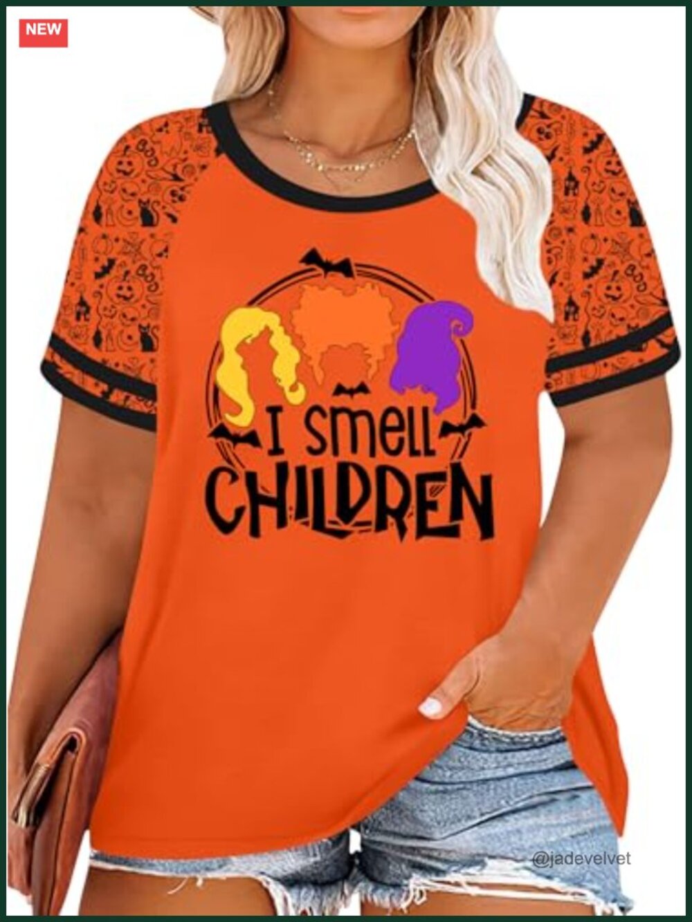Plus Size Halloween Pumpkin Graphic T-Shirt Spooky Season Fall Tee